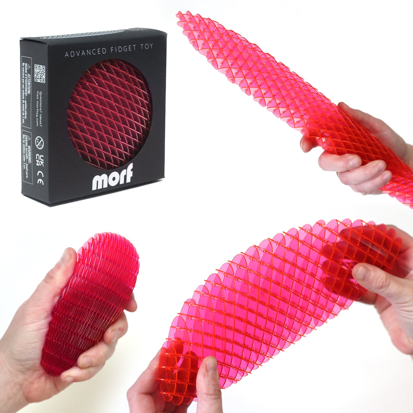 Morf Fidget Worm Pink Big